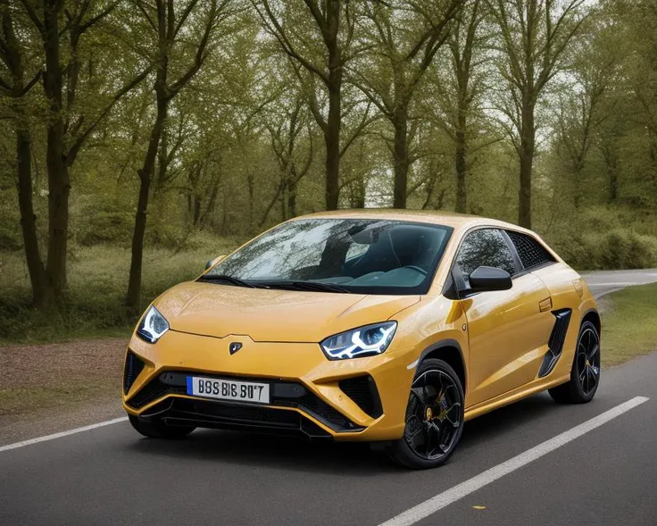 a lamborghini twingo, ultra detailed press shot, 8k, 10k