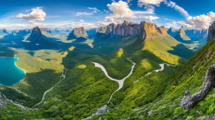 beautiful panorama, national geographic, nature, intricate details, wide angle, 8k