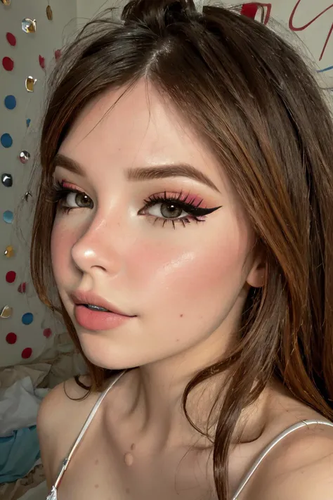 (masterpiece, best quality), intricate details, 8k, artstation, wallpaper, official art, splash art, sharp focus,
1girl, <lora:IWR-BelleDelphineUltimate:1> Belle Delphine, face focus, portrait, shoulders up, <lora:egirlAesthetic_v10:0.4> makeup,