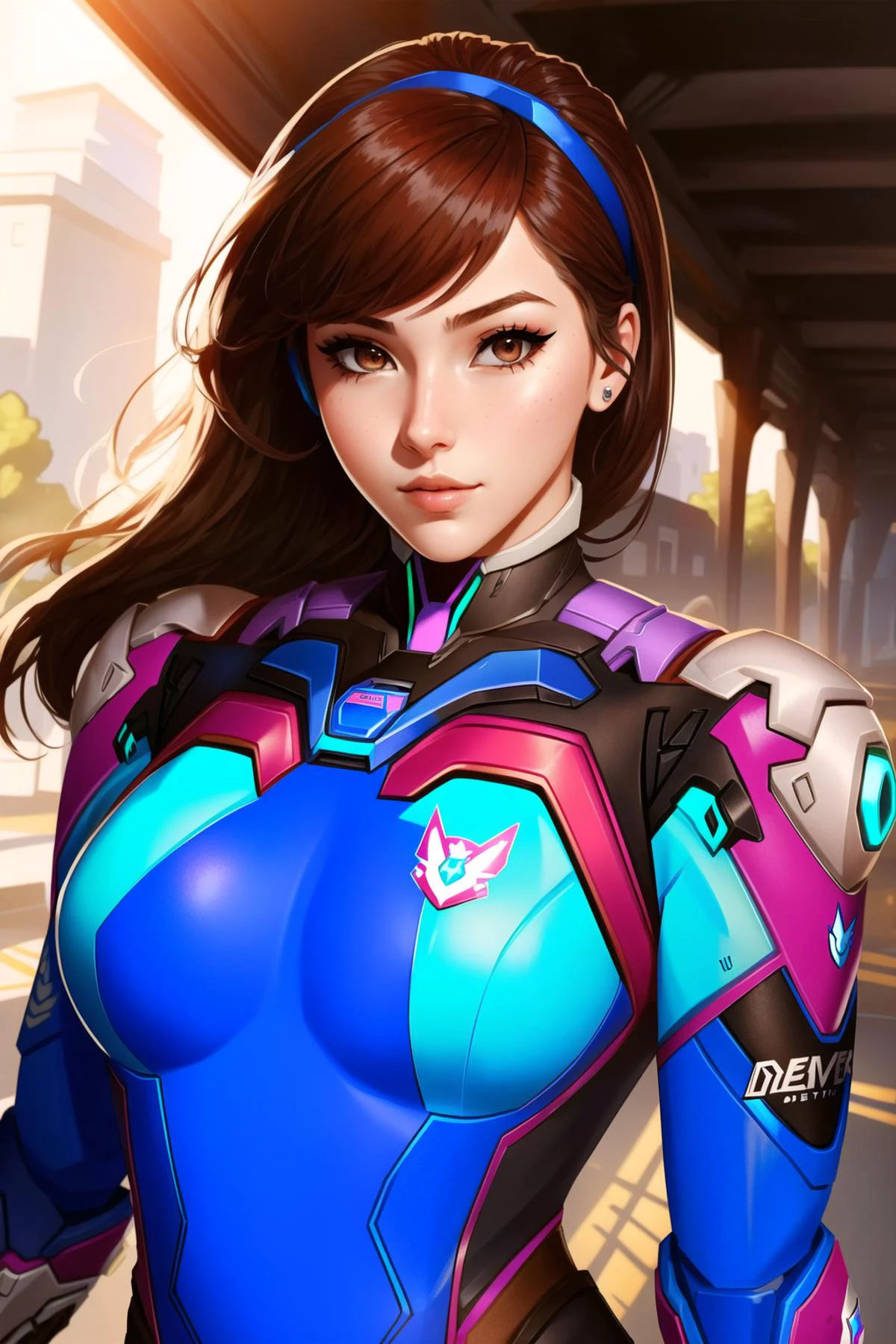 best quality, intricate details,
1girl, <lora:dVaOverwatch_v3:0.8> deeva \(overwatch 1 version\), d.va /(overwatch 1/),