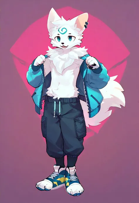 score_9, score_8_up, score_7_up, score_6_up, rating_safe, (source_furry), full-length portrait, anthro male BoykisserFur, :3, (white fur:1.6), (monotone fur:1.6),