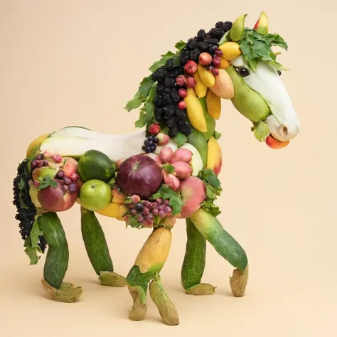 <lora:SDXL_Fruits_Sa_May:1>  made from fruits, a horse