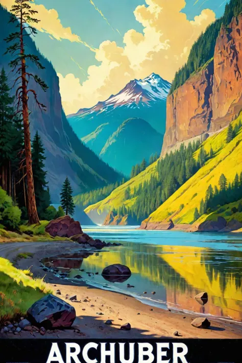 Columbia River, Oregon, retro travel poster, vintage poster, colorful, simple, chipped, peeling, cracked, colorful, saturated, textured, luminism, ultra highly detailed, 32k, fantastic realism, complex background, dynamic lighting, highly detailed, intricate, painting, colorful, saturated, textured, luminism, ultra highly detailed, 32k, fantastic realism, complex background, dynamic lighting, highly detailed, intricate, painting, (digital art by Archibald Thorburn and Alfons Purtscher:1.2), aesthetic of realism, newfangled marvelous opus, precise details, future-proof atmosphere, (balanced center composition, :0.1), <lora:xl_more_art-full_v1:0.5>