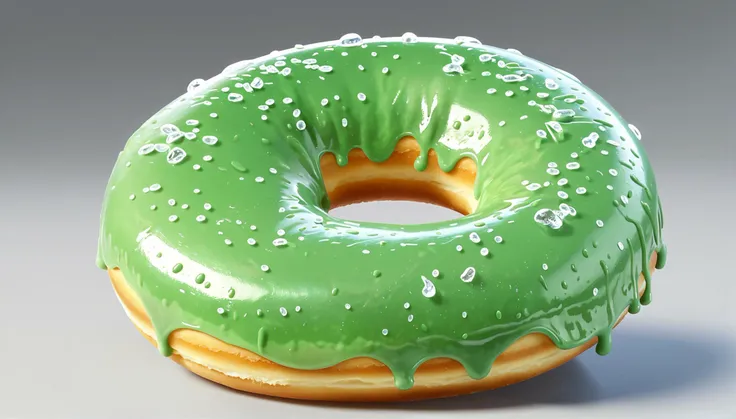 water donut, <lora:sss-000009:0.8> sss, sparkles, translucent donut, 2d, [[[thick lineart]]], game art, slime \(substance\), shiny donut particles, simple background, elegant, pixar, sideview
