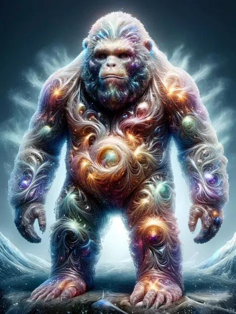 award winning photograph of a yeti with mysterious existence made of ral-czmcrnbw and ral-cnvctncrnts in wonderland, magical, whimsical, fantasy art concept, steampunk, intricate details, best quality, masterpiece, ultra shartp, hyper realistic, realism <lora:ral-cnvctncrnts:0.7> <lora:ral-czmcrnbw:1.4>