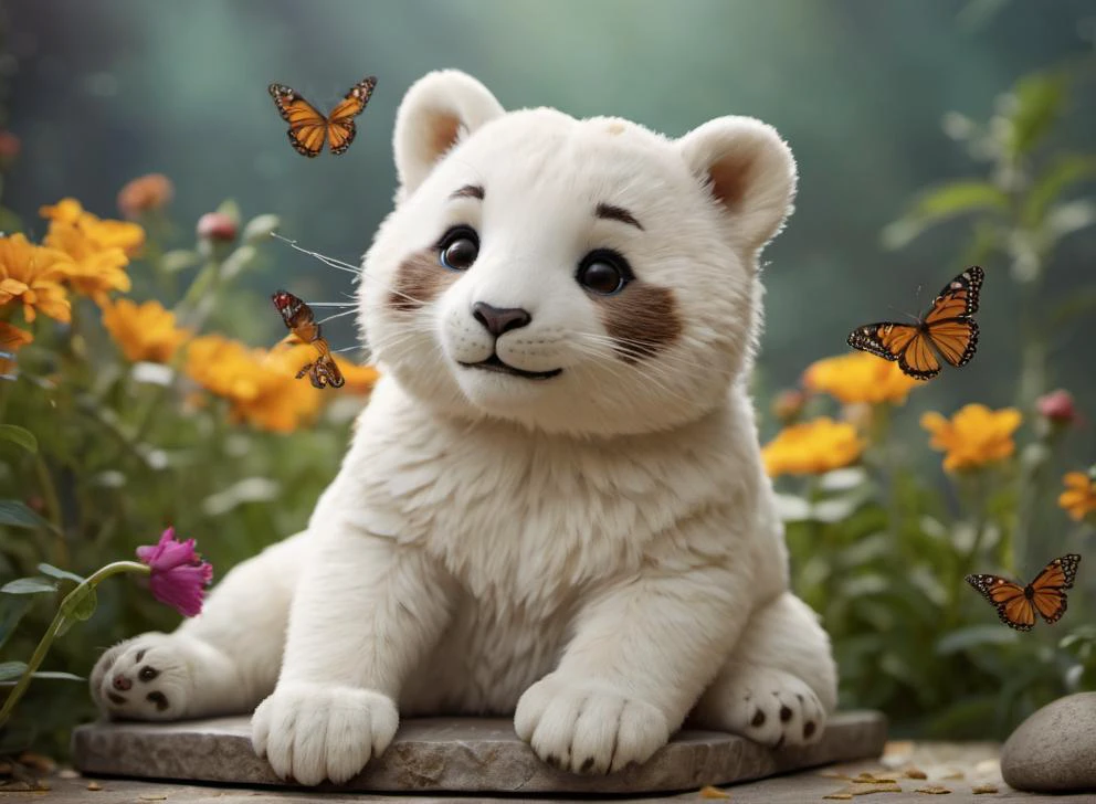 cinematic film still photo, realism, detailed
life fantasy (polarbear:.5:tigerl:.24) sitting, on intricate stoneboard, looking happy, picking flowers butterflies
. shallow depth of field, vignette, highly detailed, high budget, bokeh, cinemascope, moody, epic, gorgeous, film grain, grainy