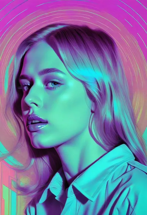 drawing toned emotionally charged Pop Art holography Mosscore Futurism