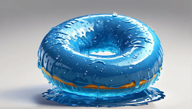 water donut, <lora:sss-000009:0.8> sss, sparkles, translucent donut, 2d, [[[thick lineart]]], game art, slime \(substance\), shiny donut particles, simple background, elegant, pixar, sideview