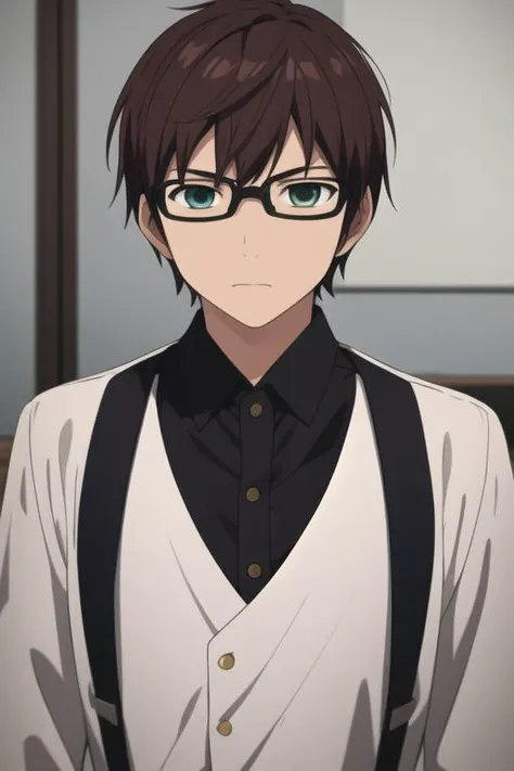 masterpiece, best quality, high quality, 1boy, solo, male focus, looking at viewer, upper body, <lora:kazuma:0.70>, kazuma, <lora:animemix_v3_offset:0.25>
