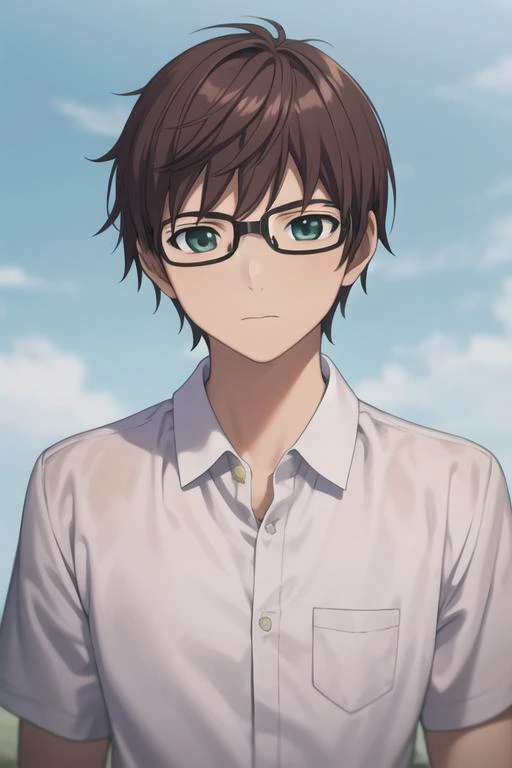 masterpiece, best quality, high quality, 1boy, solo, male focus, looking at viewer, upper body, <lora:kazuma:0.70>, kazuma,