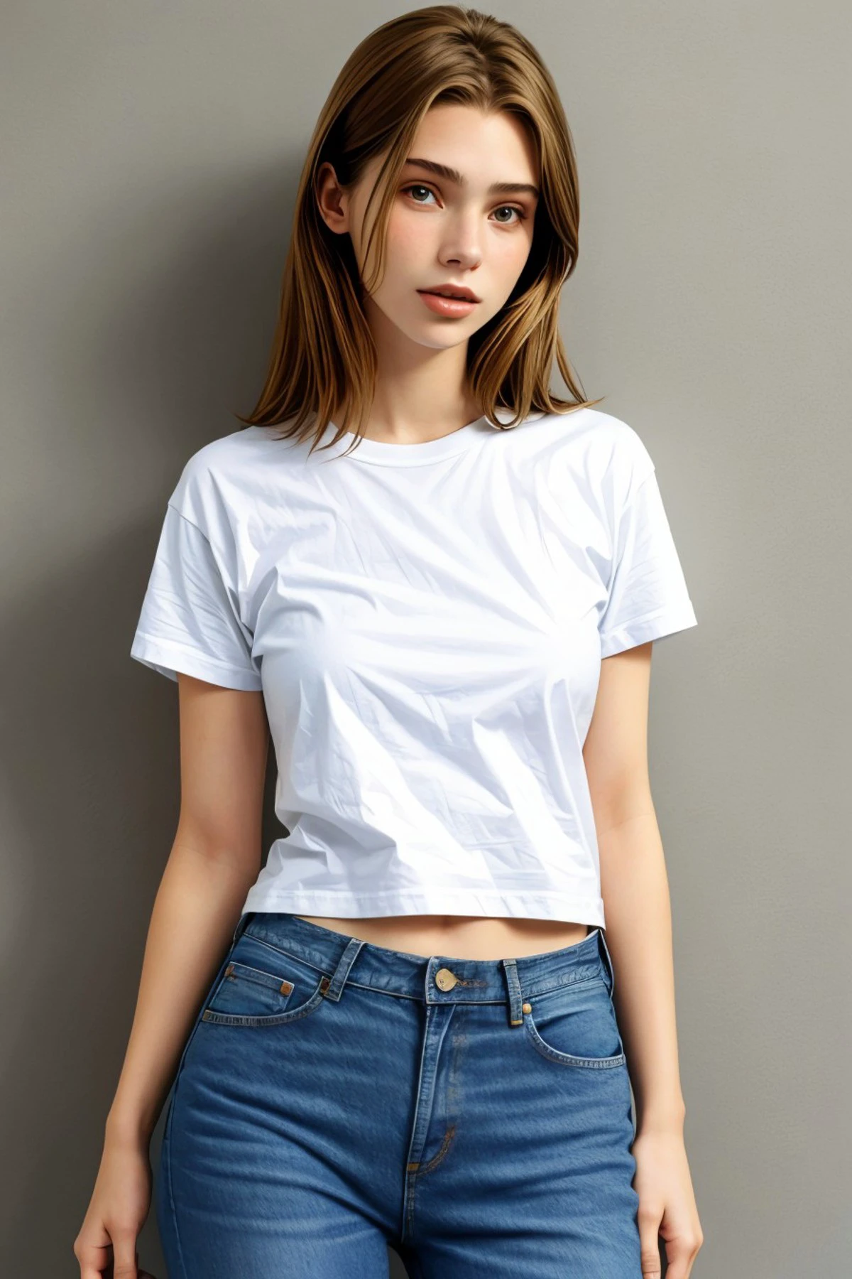 (long shot:1.4), <lora:BrandyGordon_v2.1:.9> BrandyGordon wearing a t-shirt and jeans