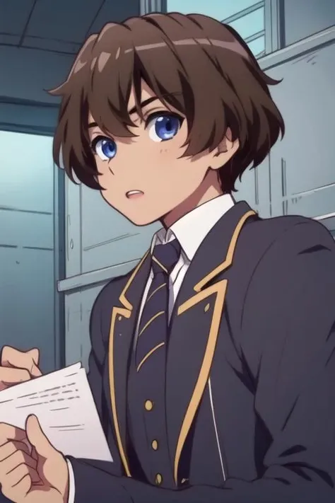 masterpiece, best quality, sketch, 1boy, solo, male focus, looking at viewer, upper body, depth of field, ligne claire, , <lora:makoto_isshiki:0.80>, makoto_isshiki, brown hair, blue eyes, , gothic, 8k resolution
