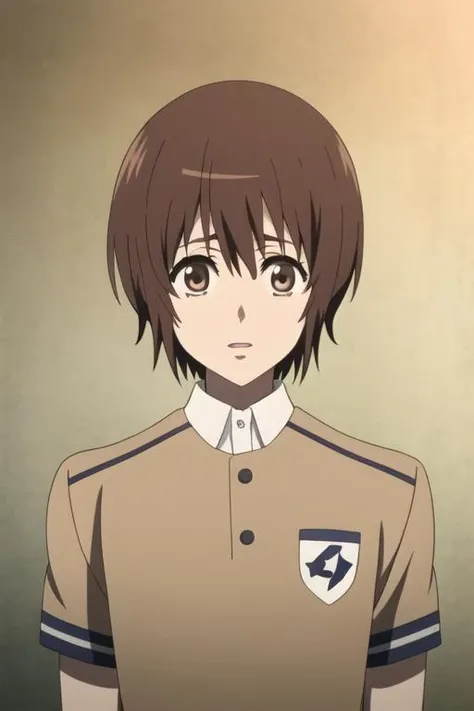 masterpiece, best quality, high quality, 1boy, solo, male focus, looking at viewer, upper body, <lora:mochizuki_yuuya:0.70>, mochizuki_yuuya, brown hair, brown eyes, bangs, school uniform, , <lora:animemix_v3_offset:0.90>