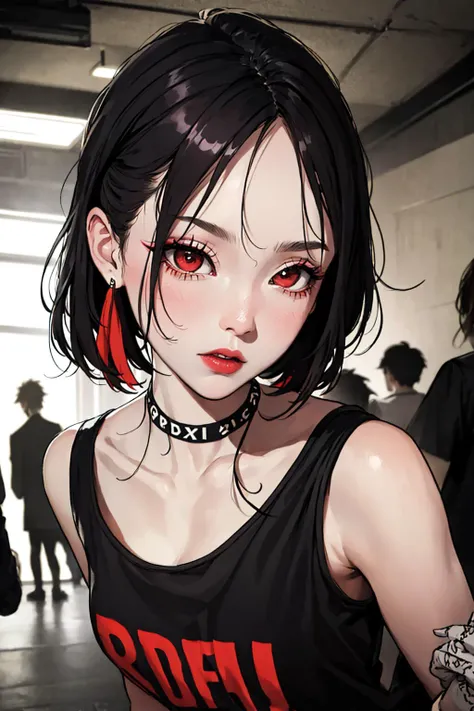kaguya shinomiya  <lora:kaguya:1> (masterpiece:1.2, best quality), (real picture, intricate details), solo, young girl,  Clothes: edgy, avant-garde, experimental Appearance: shaved head or bold hair color, dramatic makeup, unconventional fashion choices Behavior: rebellious, non-conformist, provocative Location: urban art district, underground music scene Hobbies: attending punk shows, creating mixed media art, experimenting with different subcultures Values: individuality, authenticity, creative expression Inspirations: punk rock music, counterculture icons, avant-garde art movements Personality traits: bold, daring, unconventional.