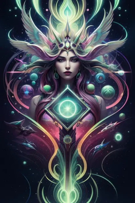 ICON COLLECTION OF ORACLES, in the style of artfully oracle,geometric abstraction,futurist illusionism,living at the edge of the future digitally geometric and the past fantasy spirit world,
masterpiece,liquid graphite,watercolor,ink fineliners,markers,hand drawn illustration,pastels,fading in and out of reality for divination,best quality absurd resolution unreal engine 5,uhd,highres,colorful,Magic Vortex,dreamlike,
lime green,neon green,pastel pink,bone white,
<lora:artfullyoracle-v1 (1):0.4>,