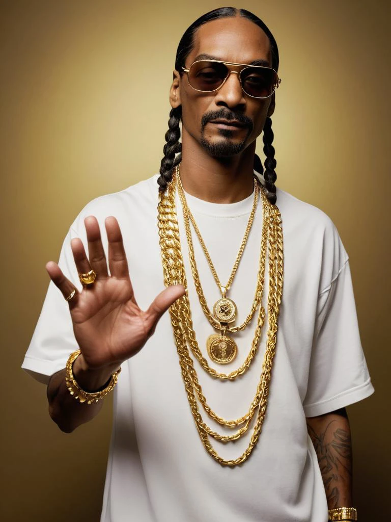 <lora:xjlz_XL_r1_:1> gold chains <lora:RMSDXL_Enhance:1> snoop dogg