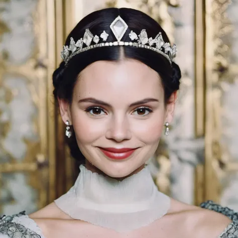 (Skin texture),High quality,Closeup face portrait photo, analog, film grain, actress dressed as a medieval queen with a delicate diamond tiara,regal, bright smile, ,elxpowell, <lora:elpowell_juggerX_xl_1_standard_wocap-elxpowell-000092:1>