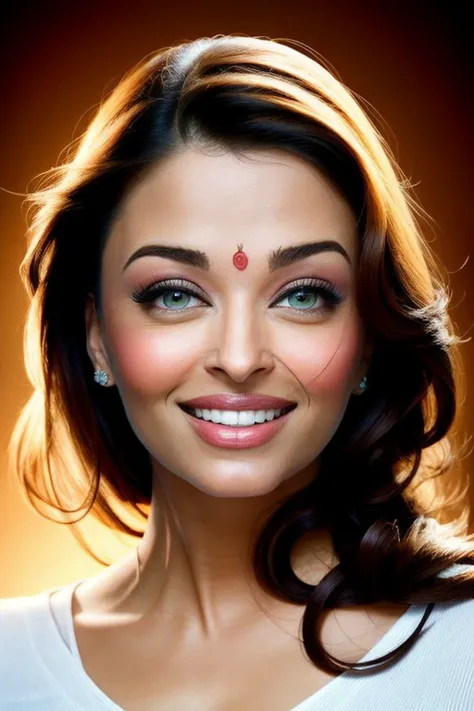 a professional portrait photo, woman, ((Face only, head shot)), smiling, perfect eyes, detailed face, looking at camera, stunning clarity, good white balance, cinematic lighting, ashrai <lyco:AshRai:1.5>