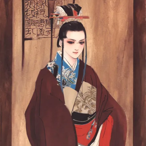 male focus,solo,<lora:çåæé£æ ¼ _ Natsuki Sumeragi_v1.0:1.2>,SumeragiNatsuki,japanese_clothes,bone_print,portrait,1girl,