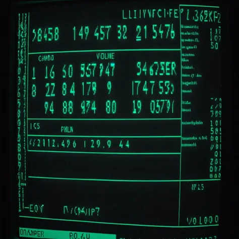 <lora:Retro-UI-XL-000009:1>, Retro-UI, a computer screen with a bunch of numbers on it, neon glow, volumetric lighting, intricately detailed, (masterpiece:1.3), (cinematic photography:1.1)