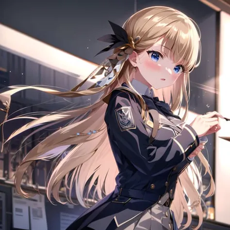 high quality, best quality, masterpiece, absurdres, suzu narumiya, uniform, 1girl, <lora:suzu:0.75>