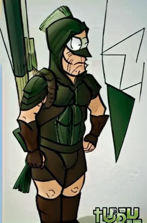 <lora:KamStyle_v1:0.85>, kamstyle, cartoon, Green Arrow