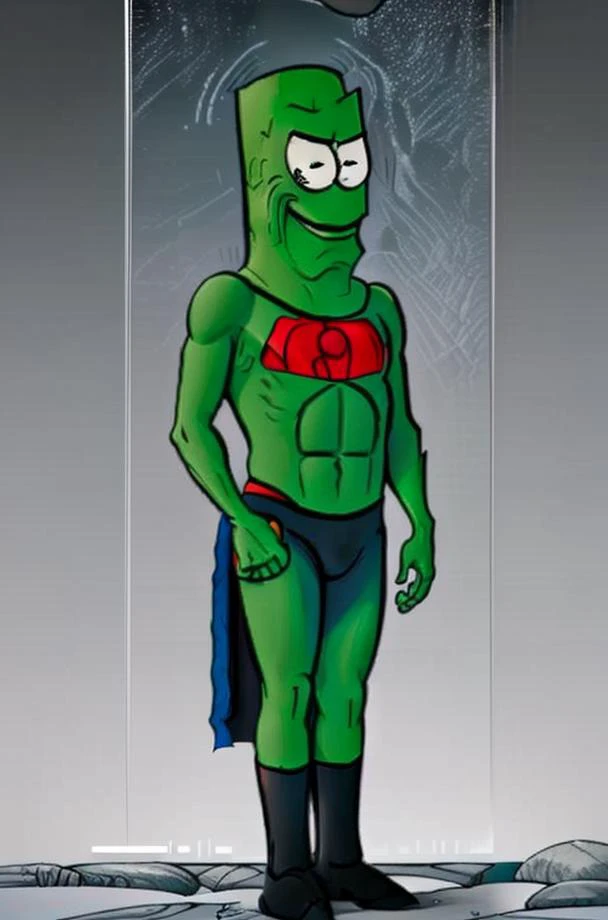 <lora:KamStyle_v1:0.85>, kamstyle, cartoon, Martian Manhunter