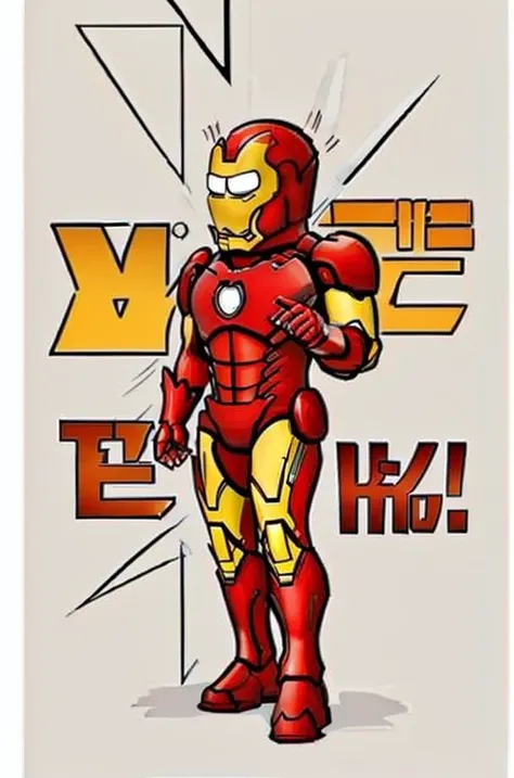 <lora:KamStyle_v1:0.85>, kamstyle, cartoon, Iron Man