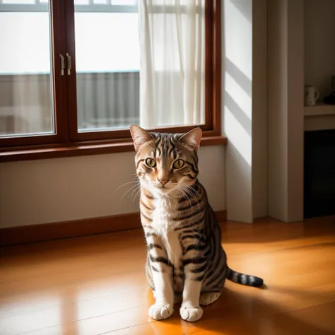 RAW photo, absurdres, high quality, photorealistic,
cat looking at viewer, indoors, window, sunlight,
8k uhd, dslr, film grain, Fujifilm XT3, 20 megapixel, detailed, sharp focus,