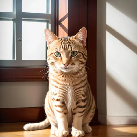 RAW photo, absurdres, high quality, photorealistic,
cat looking at viewer, indoors, window, sunlight,
8k uhd, dslr, film grain, Fujifilm XT3, 20 megapixel, detailed, sharp focus,