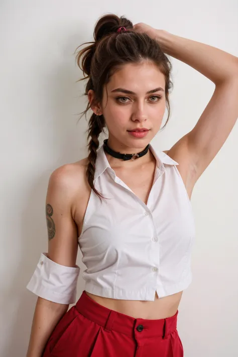 1girl, aqua eyes, aqua hair, aqua necktie, armpit crease, blush, closed mouth, collar, detached sleeves, grey shirt, hair between eyes, hair ornament, hairclip, long hair, looking at viewer, necktie, number tattoo, raised eyebrows, shirt, simple background, sleeveless, sleeveless shirt, solo, tattoo, pigtails, upper body, very long hair, white background, white collar, wing collar, perfect hands, epiCPhoto
<lora:add_detail:0.5>
<lora:epi_noiseoffset2:1>
<lora:picxer_real:0.7>
<lora:perfect hands:0.5>