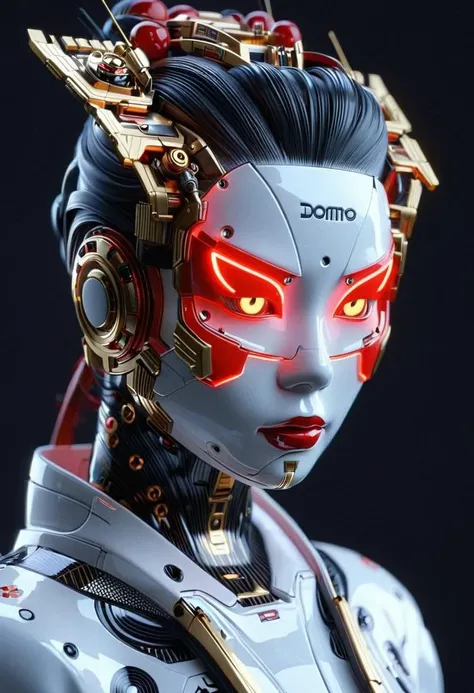 (masterpiece), (best quality), Domo arigato misuta robato  <lora:cyber_aesthetic_sdxl:0.7> <lora:deathburgerxl:0.55> josan gonzalez <lora:Futuristic Fantasy:0.55> futuristic, metal adorning, glowing color inside, hollow inside, glossy <lora:GeishaXL:0.55> fflix-geisha  <lora:hightech_robotics:0.55> hightech_robotics, masterful composition, dynamic volumetric lighting, realistic  ray_tracing, reflection, hyperrealistic, shallow depth of field, f/2.4, bokeh,