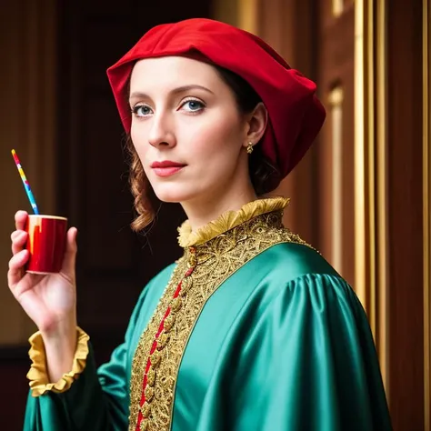 award winning (high quality erotic colored photo),
(((modern representation of Jan van Eyck painting))),
technicolor, cinematic lighting, reflections, HDR, 8k resolution, cinematic film still, smooth, sharp focus, realistic, strobe lightbeams, ((backround defocused)):1.7, (((depth of field))):1.8,
cinestill 800t 35mm, high quality, heavy grain, high detail, cinematic composition, dramatic light, anamorphic, ultra wide lens, hyperrealistic