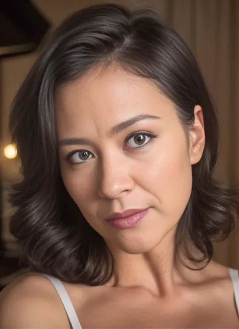 (broc-eringrayv0.5), 4k, 8k, camera raw, portrait, shot with canon5d, (asian female), mature female, sexy, (black eyes:1.6), (black hair:1.6), (close up on face:1.3), (looking at viewer:1.6), (wearing sexy white lingerie:1.3), (in a hotel room:1.3), blurry background, (spotlight:1.3), (shaft of light:1.3) <lora:aprilNottingham_v10:0.8>