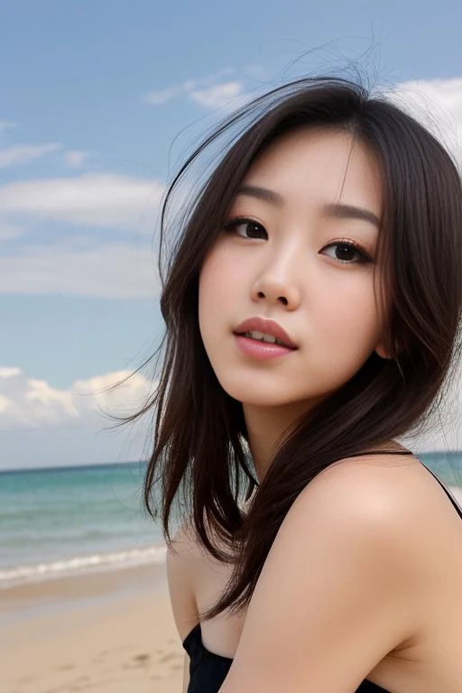 a sserafimsakura,hyper realistic,lifelike texture,dramatic lighting,Nikon RAW photo,8k,Fujifilm XT3,masterpiece,best quality,realistic,(photorealistic:1.4),ultra detailed,extremely detailed face,,
pov,aqua eyes,grey to brown gold gradient hair,((beautiful face)),((beautiful eyes)),hair between eyes,hair half undone,(\(full body view\):0.7),
(jumping pose:0.5),KPOP idol,look like beautiful goddess,sunburst background,seascape,((white sandy beach)),
pureerosface_v1,pureerosface_v1 kawaii_asian,ulzzang-6500-v1.1, badhandsv5, badhandsv5, badhandsv5,