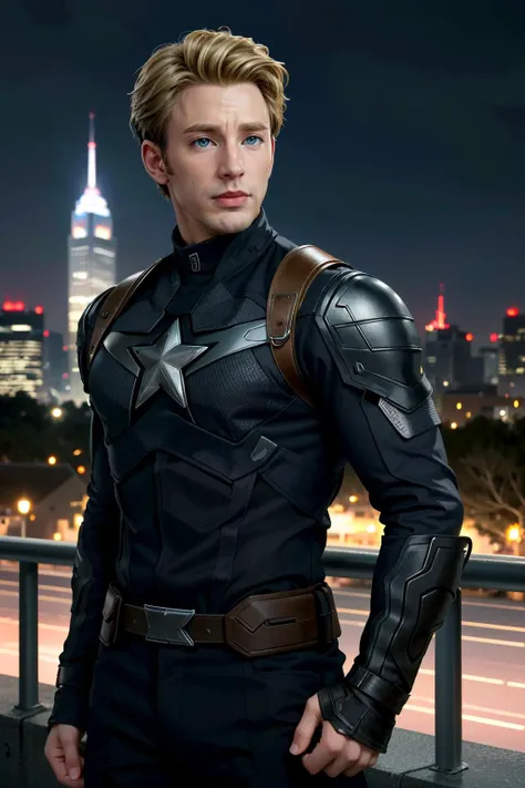 ((ultra detailed, masterpiece, absurdres))
<lora:MCAmerica:0.9>
MCAmerica, 1boy, short hair, blonde hair, blue eyes, Urban Skylines at Night