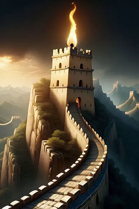 mad-candle the great wall,<lora:Candles_SDXL:0.8>,, (masterpiece, best quality, high quality, highres, ultra-detailed),