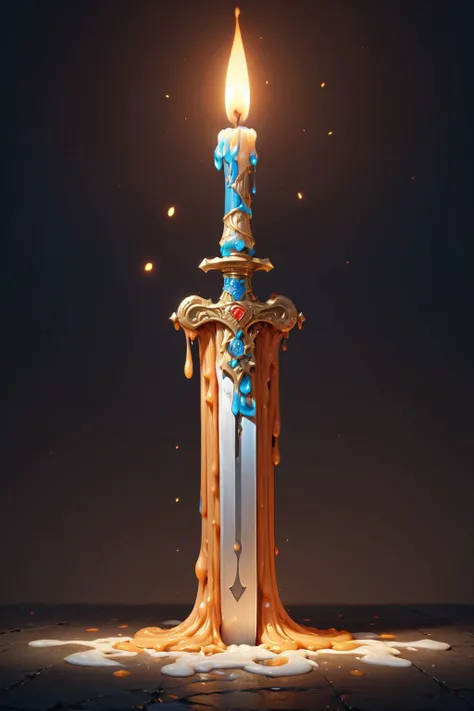 mad-candle sword,<lora:Candles_SDXL:0.7>,, (masterpiece, best quality, high quality, highres, ultra-detailed),