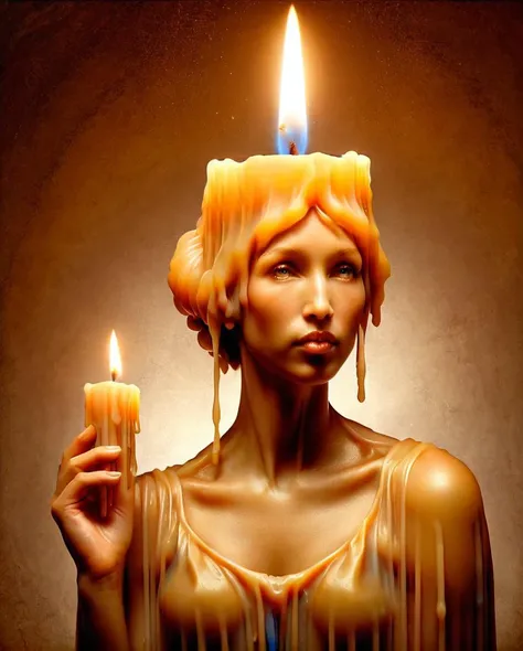 made of mad-candles, by thomas kindkade, alphonse mucha, loish, peter chung and norman rockwell, Mule - Fremen, Average, deep focus, High Contrast, <lora:Candles_SDXL:1>