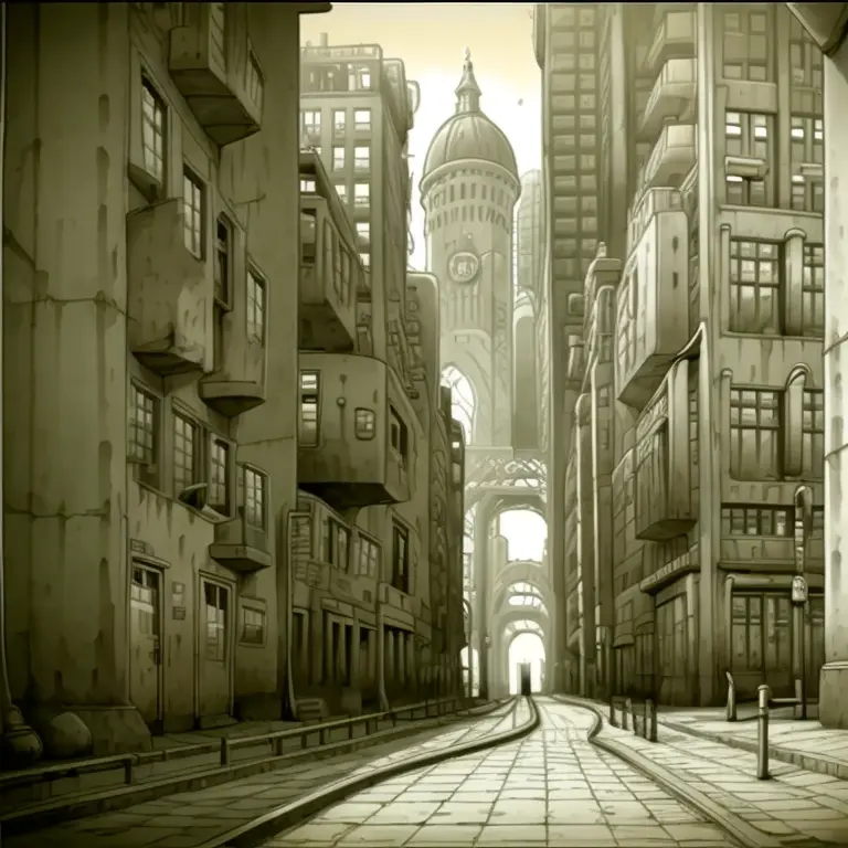 city <lora:KitToujin:1>