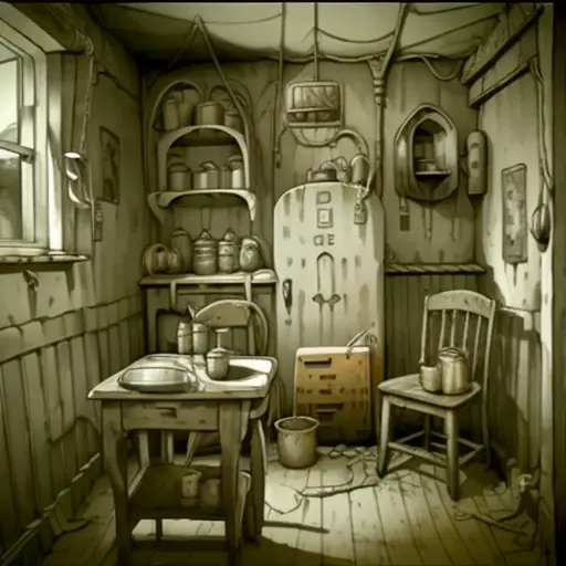 old house <lora:KitToujin:1>
