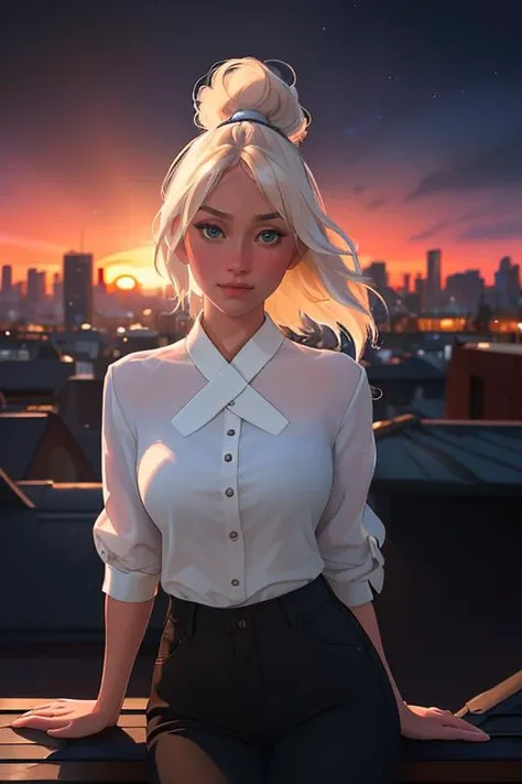 DEN_wettmelons_OF,
((cityscape:1.2) scene posing on the (rooftops:1.2) at (sunset:1.2) wearing clothes, wearing trousers and a top, (plain top:1.2), (top:1.2), (trousers:1.2), (cityscape:1.2), (night time sunset sky:1.3), (dark:1.1), (evening:1.2), vibrant sky colours:1.1),
bokeh, f1.4, 40mm, photorealistic, raw, 8k, textured skin, skin pores, intricate details <lora:epi_noiseoffset2:1>, epiCRealism <lora:ClothingAdjuster3:-1>