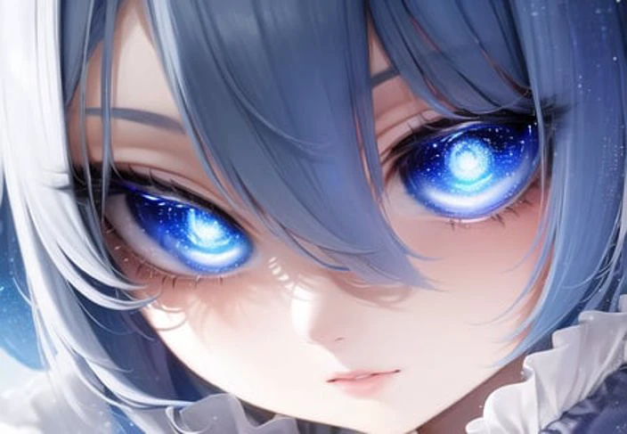 8k, masterpiiece, high quality, portrait of (very cute young girl, big anime blue eyes, abyss in eyes, dress. soft light, light particles) <lora:hypnosisSpiralEyesPupils_circleV10:0.8> <hypernet:axsensInspired_axsensV7:0.3>