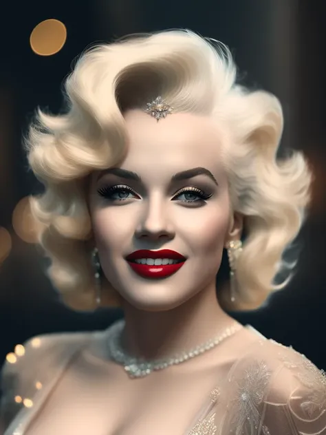 Marilyn Monroe 18, RAW photo , half body shot,  very transparent clothes , front facing, pale skin, innocent smile, ((detailed face)), (detailed skin), intricate details, shallow depth of field, [volumetric fog], cinematic lighting, reflections, photographed on a Canon EOS R5, HDR, 8k resolution, smiling, Day time,