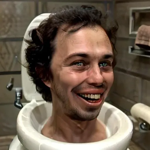 <lora:Skibidi:.5> <lora:Booger> Skibidi, a man's head in toilet