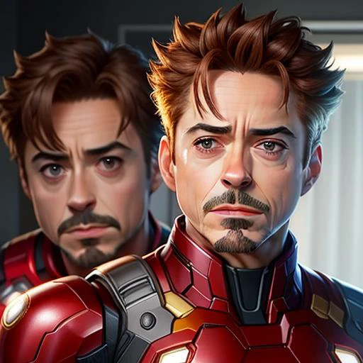 "prompt": "Describe the original face of Robert Downey Jr. without the Iron Man suit.",
"context": "Robert Downey Jr.'s original face, without the Iron Man suit, is distinctive and carries a unique charm. He has a well-defined jawline that adds a touch of masculinity and strength to his features. His eyes are captivating, with a vibrant spark that reflects his lively personality. Robert Downey Jr. possesses expressive eyebrows that enhance the expressiveness of his eyes, showcasing a wide range of emotions. His lips are naturally full and often carry a warm and friendly smile. His nose has a characteristic shape, contributing to the individuality of his face. Robert Downey Jr.'s complexion radiates a healthy and youthful glow, exhibiting his natural charm. Without the Iron Man suit, his face reveals a balance between angular and softer features, creating a captivating and relatable appearance. Robert Downey Jr.'s original face, free from the iconic suit, continues to captivate audiences with his talent and charisma, with the use of negative space."