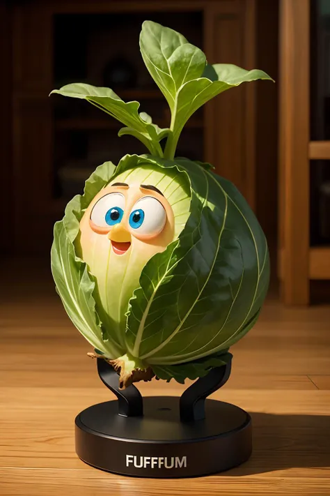 pixar style,  a cabbage,  as a pixar character,  shocked face,  (best quality),  (masterpiece),  (best lighting),  (high detailed skin:1.0), ( detailed eyes),  8k uhd,  dslr,  soft lighting,  best quality,  film grain,  Fujifilm XT3