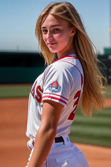 DEN_dani_fae,
playing baseball and wearing a baseball uniform swinging a bat, baseball uniform, playing baseball, baseball,
bokeh, f1.4, 40mm, photorealistic, raw, 8k, textured skin, skin pores, intricate details  <lora:epi_noiseoffset2:1>, epiCRealism <lora:ClothingAdjuster3:-1>