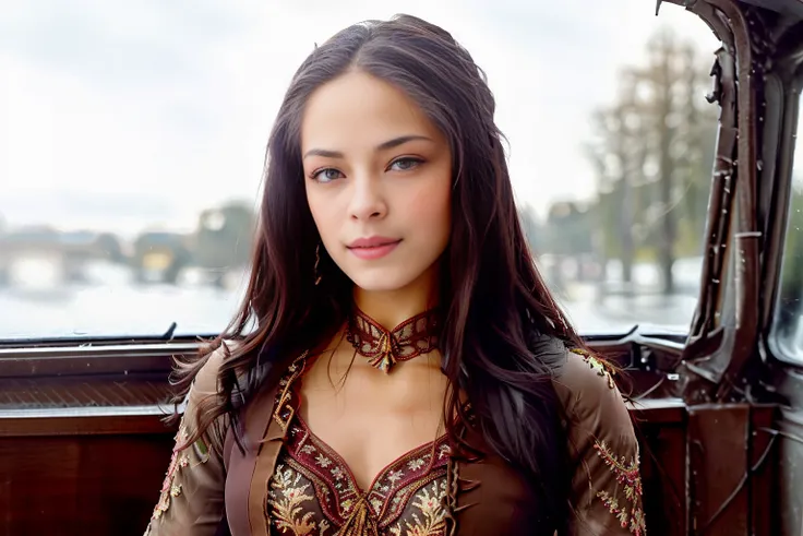 Kristin Kreuk, winter, St. petersburg of the 19th century, Russian clothes of the 19th century, silky skin, full body height, (skin texture:1.2), (high detailed skin:1.3), 19th century, ambient smoke, (hyperrealism), cinematic, grain of old film, 8k uhd, dslr, retro color  <lora:kristinKreukLora_v1:1>