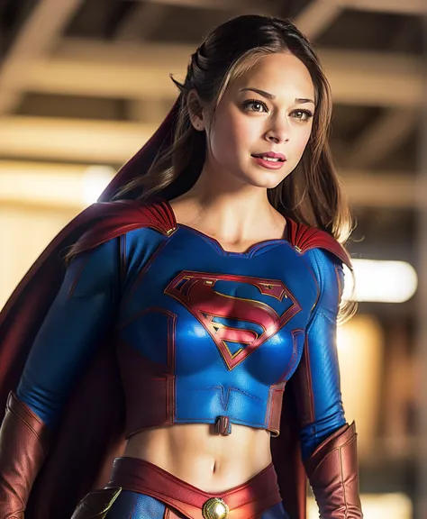 ((realism)), extremely high quality RAW photograph, detailed background, intricate, Exquisite details and textures, highly detailed, Photo of (Kristin Kreuk) wearing (((Supergirl cosplay))), (blue miniskirt), red boots, (((flying:1.3))), ultra detailed photograph, warm lighting, artstation, 4k, sharp focus, high resolution, detailed skin, detailed eyes, 8k uhd, dslr, low harsh lighting, high quality, film grain, Fujifilm XT3,